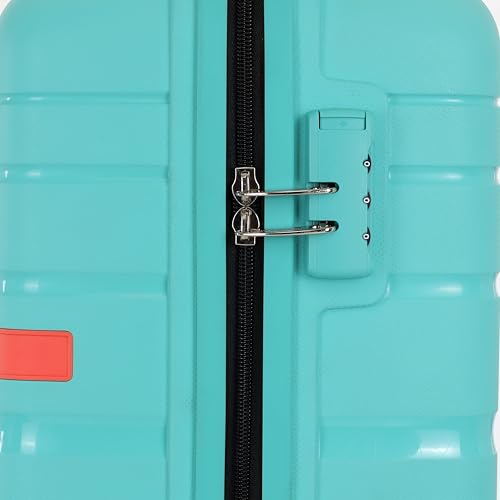 Image of American Tourister Upland Sport 55 CM Small Carry-On Polypropylene (PP) Hard 4 Wheels Spinner Luggage /Suitcase /Trolley Bag for Travel (Pool Blue)