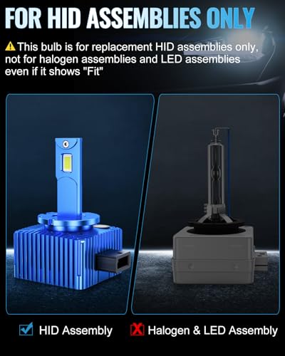 Image of Marsauto D1S D1R HID Bulbs, 500% Brightness, 24,000LM 6500K White for 66144 66140 85140 85415 (85415C1) HID Bulb, Plug and Play, Pack of 2