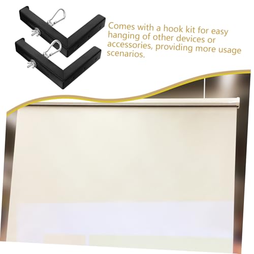 Soporte en L para proyector regulable de pared en hierro negro paquete de 2 7