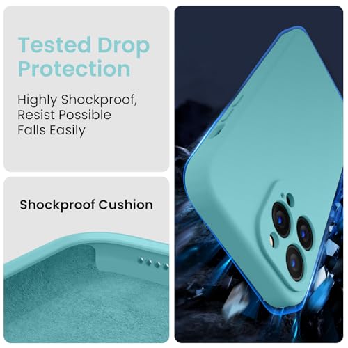 Image of FireNova Designed for iPhone 13 Pro Max Case, Silicone [Camera Protection] Phone Case, Soft Anti-Scratch Microfiber Lining Inside, 6.7 inch, Sea Blue