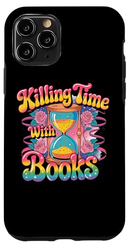 Killing Time With Books 砂時計 バラ スマホケース iPhone 11 Pro 用