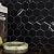Adolif Black Marble Mosaic Tile, Honed, Nero Marquina Marble Tile for Shower Kitchen Wall Bathroom Floor, 2 Inch Hexagon, 5 Sheet
