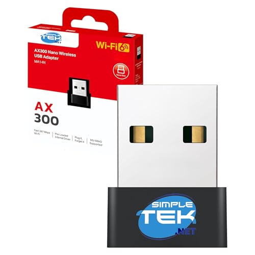 Evitar cortes de internet en portátiles con antena USB Wi-Fi 6 AX300 SIMPLETEK Nano
