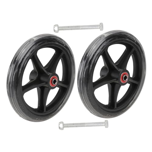 Artibetter 2pièces Roues Avant Fauteuil Manuel Pneus Solides Polyuréthane Avec Roulements à Billes Résistants à L’usure Et Faciles à Installer Pour Fauteuils De Mobilité