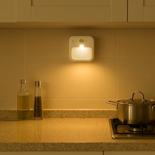 Image of ZSLAIFU Rechargeable Motion Sensor LED Night Lights Dimmable Cabinet Lighting with Adjustable Timer 3 Color Temperatures Ideal for Stairs Hallways and Children's Rooms