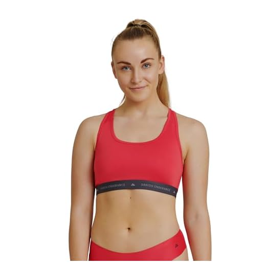 DANISH ENDURANCE Reggiseno Sportivo Donna Senza Ferretto per Fitness, Yoga, Running e Palestra (Rosa, Medium)