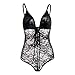 MORCHAN Les Femmes d'une Seule pièce de vêtement Lingerie Sexy Jumpsuit Body en Dentelle Sexy sous-vêtements(Noir/X-Large)