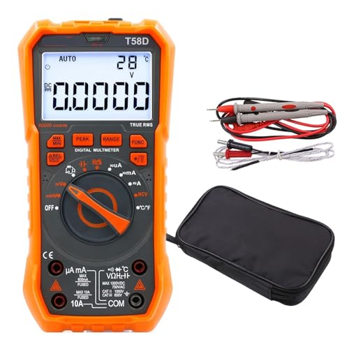T-58D Digital Multimeter, 60000 Counts, Anti-Burn, Home/Professional Universal Meter