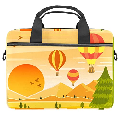 Sacoche à bandoulière pour ordinateur portable 13 à 14.5 pouces à motif montgolfière