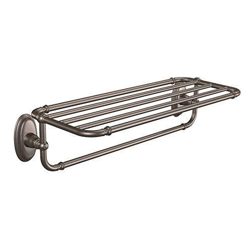 Moen YB5494ORB Kingsley 26.8 W x 9.60-Inch D Hotel Towel Bathroom Shelf, Oil Rubbed Bronze