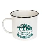 Top Guy Mugs – Personalized Coffee Mugs – Outdoor Enamel Mug – Camping Tea Cup or Coffee Mug for Guys – Funny Coffee Mug – Tim Coffee Tumbler, 14oz