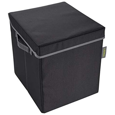 Meori - Caja Plegable de Poliéster, Negro y Gris, Tamaño Pequeño Cover