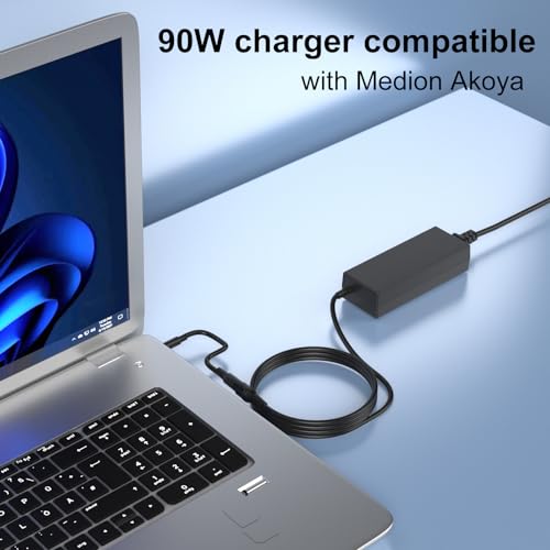 90W oplader compatibel met Medion Akoya P17619 P17615 P17613 P15647 P15648 P15649 E14303 E14308 E13203 E15303 E15407 laptopvoeding - Afbeelding 5