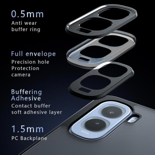 Image of Matte PC + TPU Back Cover Case for Vivo T5 Pro 5G, Black