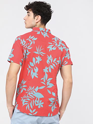 Image of Ketch Men's Cotton Slim Fit Printed Half Sleeve Shirt