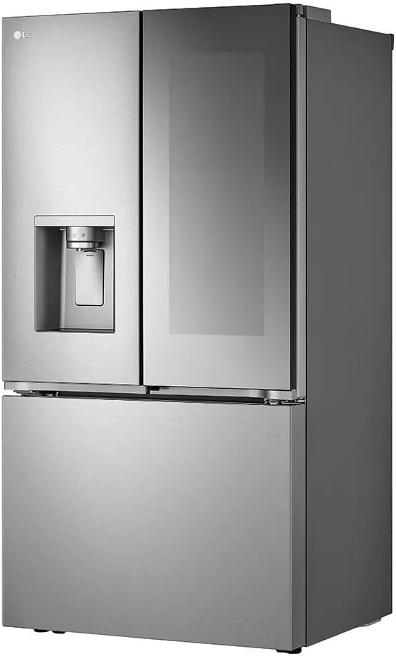LG LRYKC2606S, 26 cu. ft. Smart Mirror InstaView® Counter-Depth MAX™ French Door Refrigerator with Four Types of Ice on Fridge.com