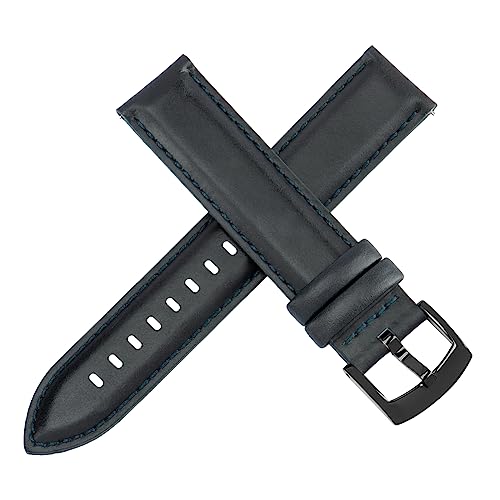 Image of OTTOODY Leather Watch Bands Quick Release, Elegant Top Grain Leather Watch Straps for Men & Women, Choice of Color & Width - 18mm, 19mm, 20mm, 21mm or 22mm Wristbands Bracelet for Watch & Smartwatch