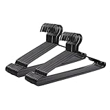 Jetdio 20 Pack Heavy Duty Extra Wide Stainless Steel Coats Hangers, 17.7” Strong Durable Metal Hanger for Heavy Garments, Sturdy Metal Rack for Shirts Jackets Trousers Pants Slack, Black