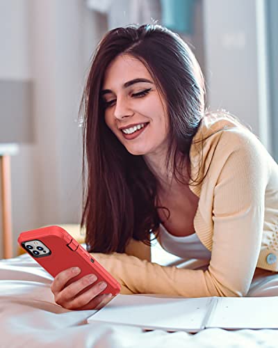 Feiyar Home Design For Iphone 11 Pro Max Case With 2 X Tempered Glass Screen Protector, Military Grade Full Body Drop Protective Shockproof Heavy Duty Case For Iphone 11 Pro Max 6.5 Inch (Red Back) #TOP6