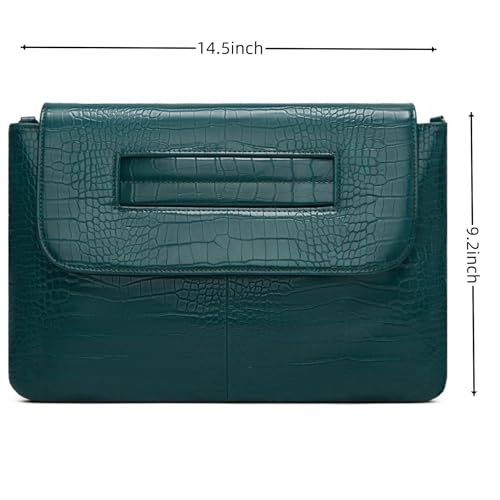 Image of Women Classic Crocodile Pattern Faux Leather Clutch Purse Oversized Female Shoulder Bag Messenger Handbag