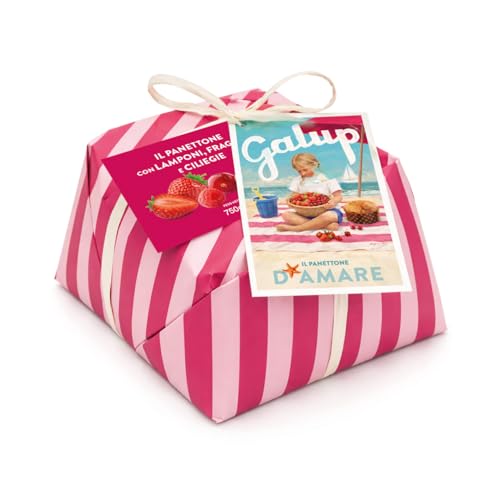 Galup Panettone d’Amare 750g con Lamponi, Fragole e Ciliegie -