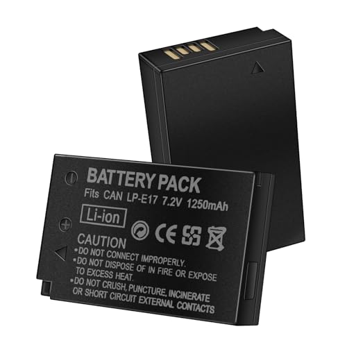 Camulti 2-Pack LP-E17 Battery Canon EOS R50 RP R10 R8,Rebel