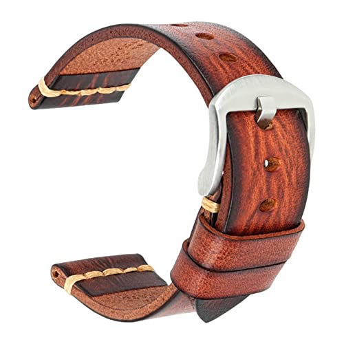 Bracelet de montre Maikes en cuir marron naturel, l'histoire d'un artisanat à votre poignet