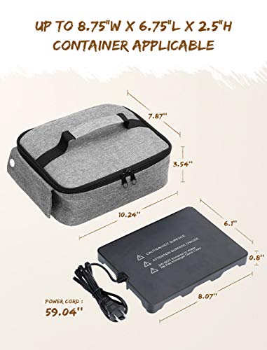 Personal Portable Oven for Prepared Meals Reheat, Mumba 48W Electric Slow Cooker Food Warmer Oven, Takes 2-3 hours to Max Temperature 176°F, Up to 8.75"W x 6.75"L x 2.5"H Container Applicable