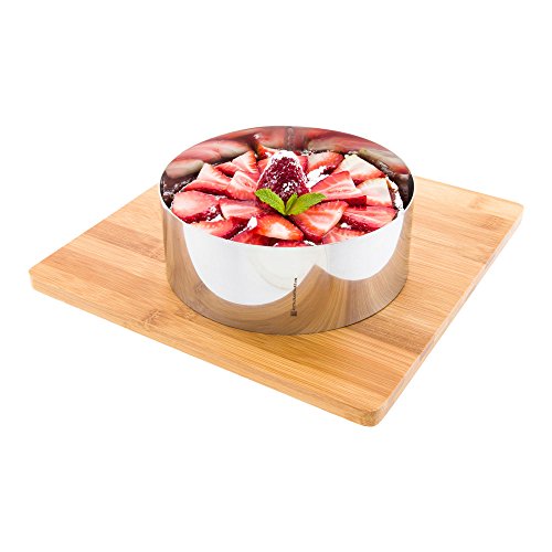 6 Inch Baking Ring, 1 Round Cake Ring - Oven-Safe And Freezer-Safe, Bake Pastries, Mousse, And Other Desserts, Stainless Steel Ring Mold, Dishwasher-Safe, For Cooking Or Baking - Restaurantware #TOP5