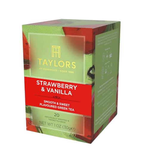 Image of Taylors of Harrogate Strawberry & Vanilla Green Tea, 20ct (Pack of 6)