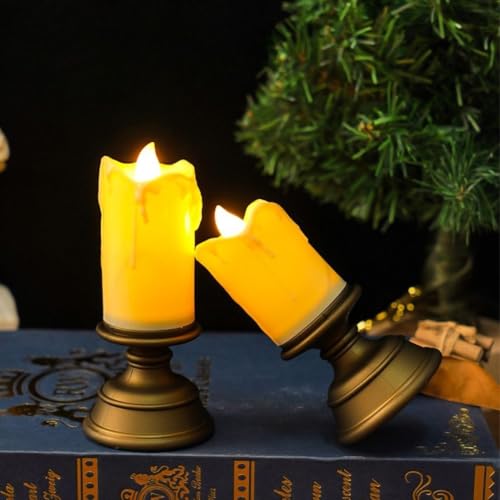 Image of SATYAM KRAFT 3 Pcs LED Tea Light Candles | Flameless, Smokeless, Unscented | for Gifting, Home Decor, Room Decoration Lights, Balcony & Festival, Valentine's Day Decoration Item(Bronze and Golden)