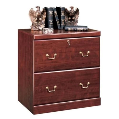 Pemberly Row 2 Drawers 30.13" Lateral Cherry Engineered Wood Filing Cabinet Lockable Easy Assembly Stationary Legal/Letter Size for Home, Office