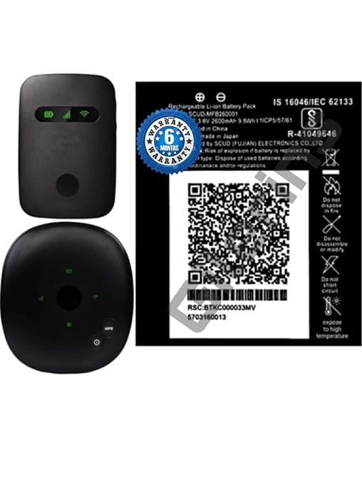 Image of Original MFB260001 Battery for Reliance Jio 4G Router JioFi 3 (JMR540, JMR541) JioFI 4 (JMR1140) Battery with 6 Month Warranty** (HH282)