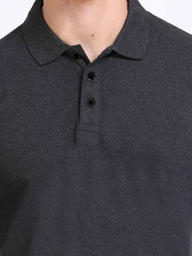 Image of Men's 100% Cotton Polo T-Shirt - Solid Plain Short Sleeve Tee with Classic Collar for Everyday Casual & Smart Wear