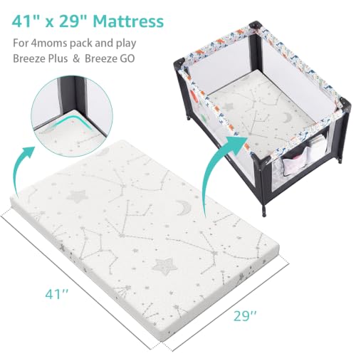 Image of YENING 41x29 Pack n Play Mattress for 4moms Pack and Play Breeze Plus