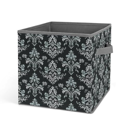 Cubes de rangement pliables damassés aux finitions soignées - 2