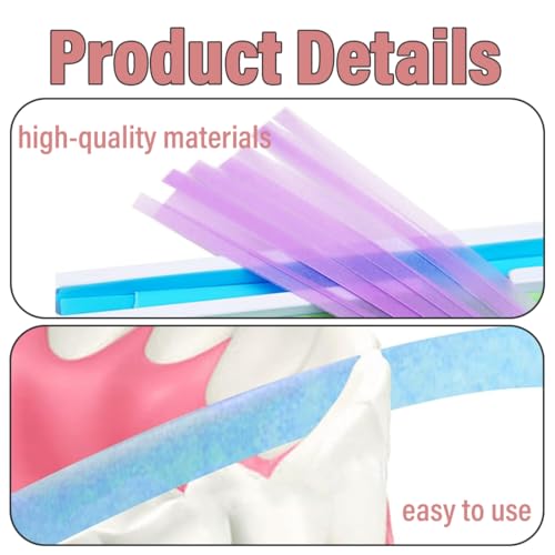 60 Stück Zahnschleifpapier für Zwischenräume Zahn Schleifpapier Dental Schleifstreifen Zahn Polierstreifen Zähne Polieren Finishing Gloss Contouring Tool Kit
