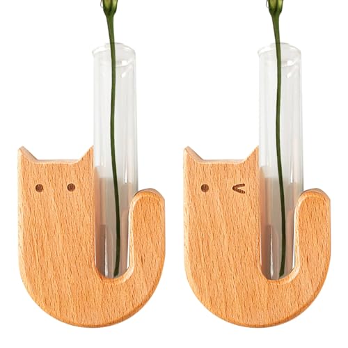 2-Pack Imanes Decorativos de Madera con Diseño de Gato miniatura 1