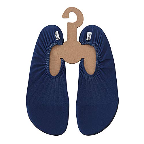 Slipstop Unisexe Chaussures de Plage Chaussures Aquatiques Chaussures de Natation Chaussons en Bleu pour la Plage Piscine Surf Yoga, Exercices et Fitness, antidérapants Taille 37-38 Cover