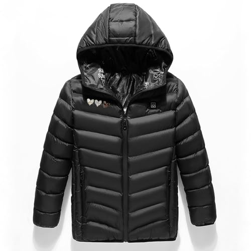 Kids Heated Jackets Boys Girls Hooded Heated Coat with 3 Heating Zones USB Heated Outwear Electric Heated Body Warmer3