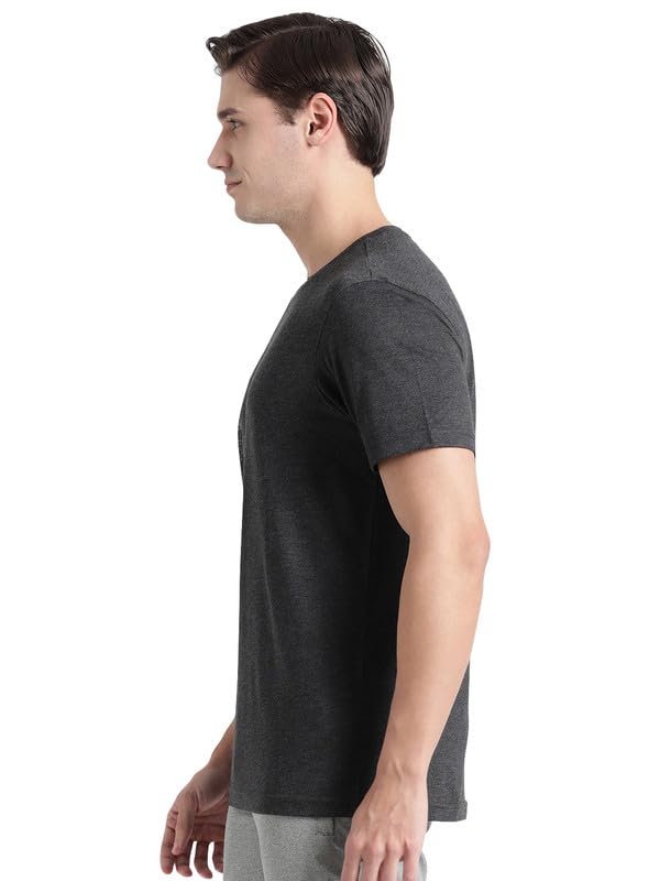 Image of Wildcraft Stylish Men Polyester Kooltex Crewneck Textography T-shirt | Half Sleeve Regular Fit T-shirt for Mens