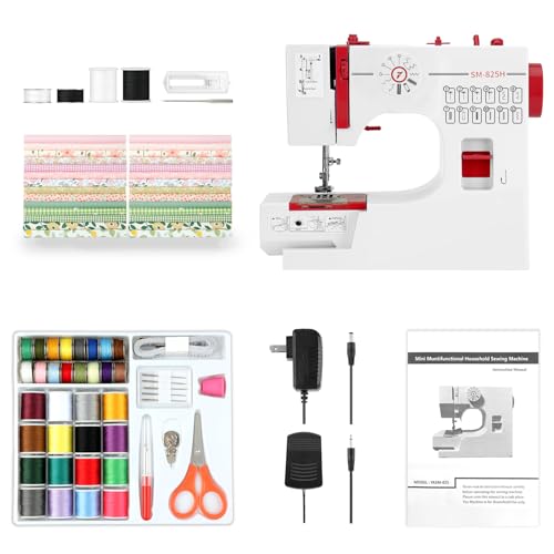Mini Sewing Machine for Beginners with Sewing Kit & 28-Piece Fabric...