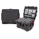 Nanuk 960 Waterproof Hard Case with Lid Organizer and Padded Divider w/ Wheels - Black