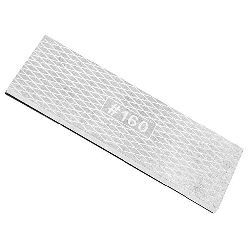 Diamant Schleifstein，Sharpening Stone，Knife Sharpener，Abrichtstein Für Schleifsteine，Messerschärfer mit rutschfester Gummimatte， für Küchengeräte und den Außeneinsatz，Körnung #160#600（Grau） ﻿
