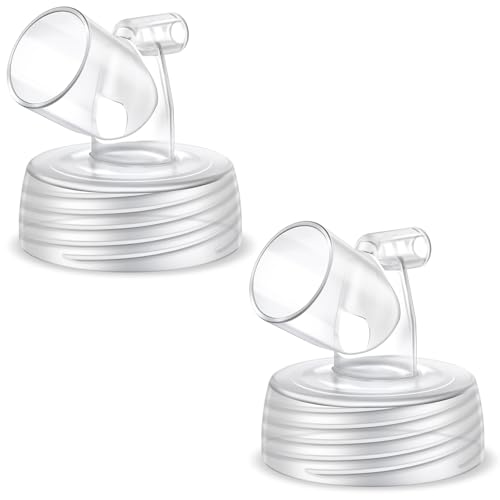 Image of 2pcs Wide Mouth Connector Compatible with Spectra S1 S2 9 Plus Pump, Compatible with Medela PersonalFit Shield, Pumpin Pal Shield, Lansinoh ComfortFit, Maymom MyFit Shields, MyFit Crater Shield