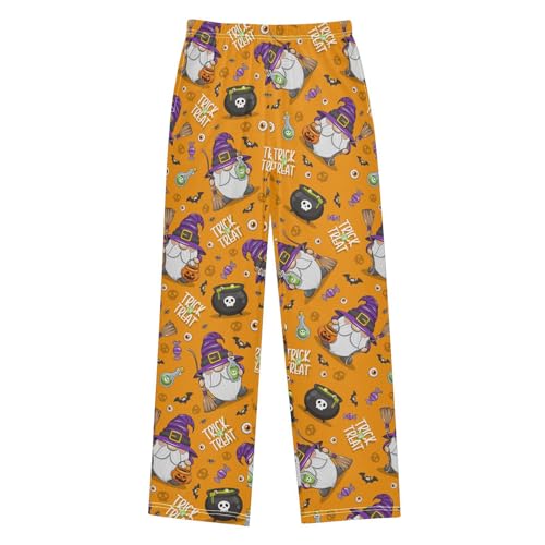 Boys' Pants Halloween Witches Gnome Cute Long Bottoms Jogger Pants Elastic Waist Trousers with Pockets S-XL