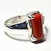 55 ct rojo coral Anillo de 4 quilates piedra plata de ley Prong hecho a mano anillo tamaño 4 Imagen de 55 ct rojo coral Anillo de 4 quilates piedra plata de ley Prong hecho a mano anillo tamaño 4
