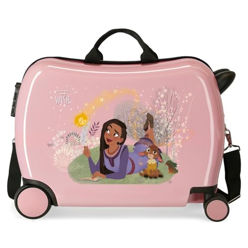 Disney Joumma Make a Wish Children's Suitcase Pink 50 x 38 x 20 cm Hard ABS Combination Lock Side 38L 1.8 kg 2 Wheels Hand Luggage, Pink, Children's Suitcase, Pink, Children's Suitcase