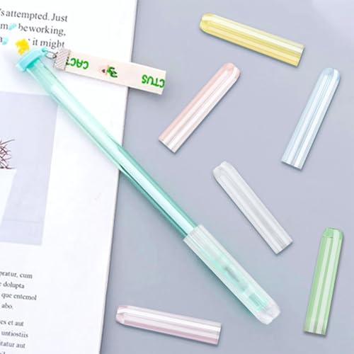 Dcoteh 35 tampas de plástico para lápis, capa protetora de ponta de lápis, tampas transparentes para