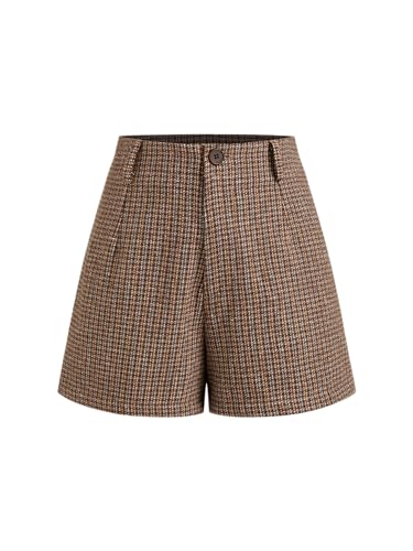 CIDER Houndstooth Shorts for Women Plaid Shorts High Waist Wool Blend Mid Waist Dressy Elegant Short Brown | Amazon.com CIDER Houndstooth Shorts for Women Plaid Shorts High Waist Wool Blend Mid Waist Dressy Elegant Short Brown | Amazon.com